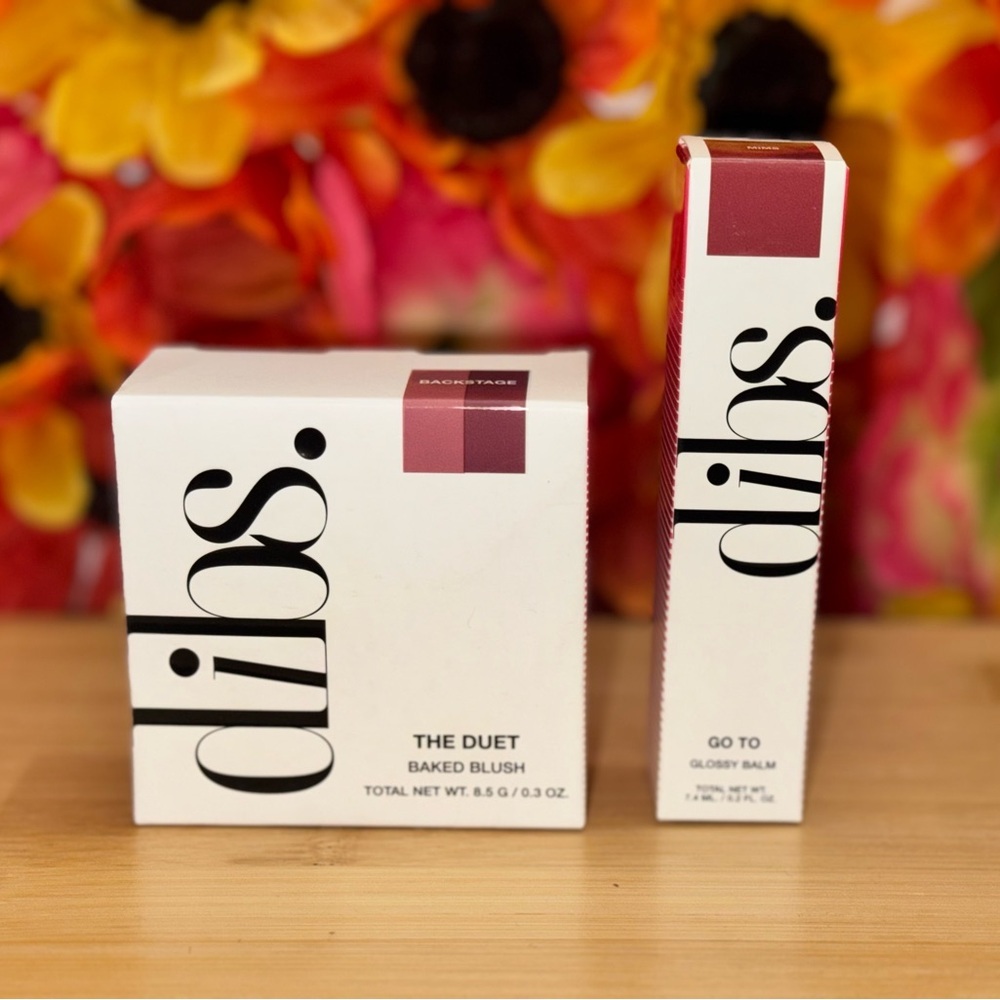 Dibs The Duet Baked Blush and Glossy Balm Set - Rich Pink